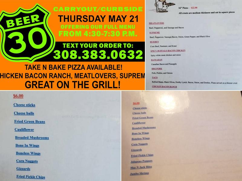 Beer 30 Menu