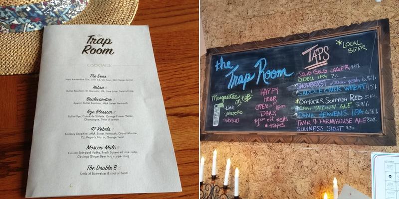 The Trap Room Menu