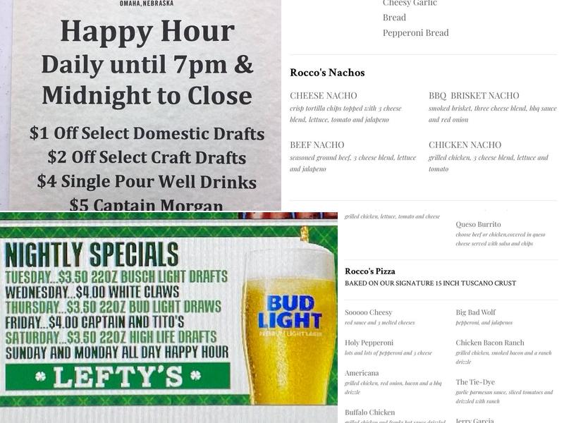 Lefty's Menu