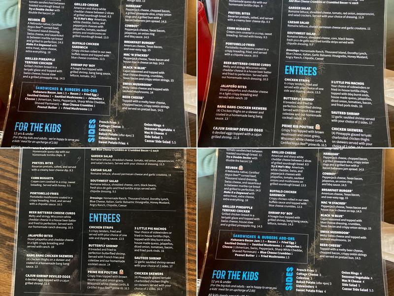 Mal's Bar & Grill Menu