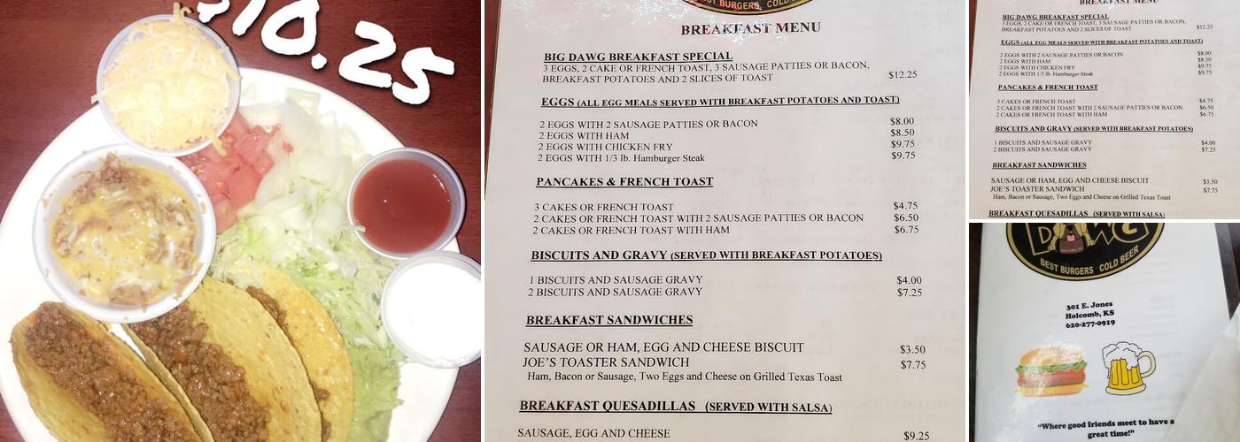 Thirsty Dawg Llc Menu