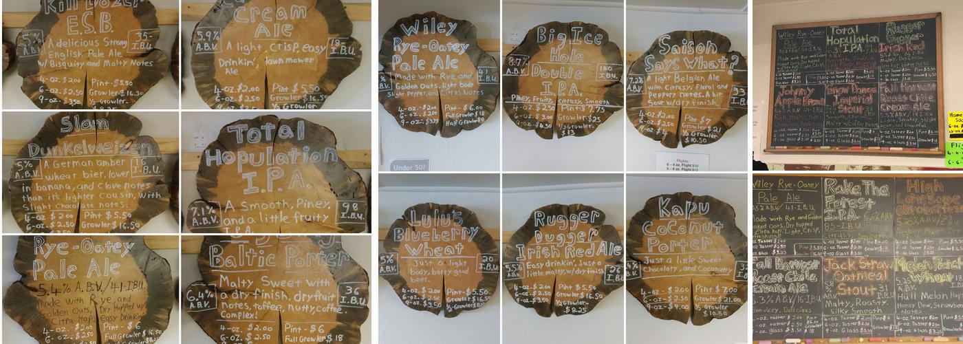 Never Summer Brewing Menu