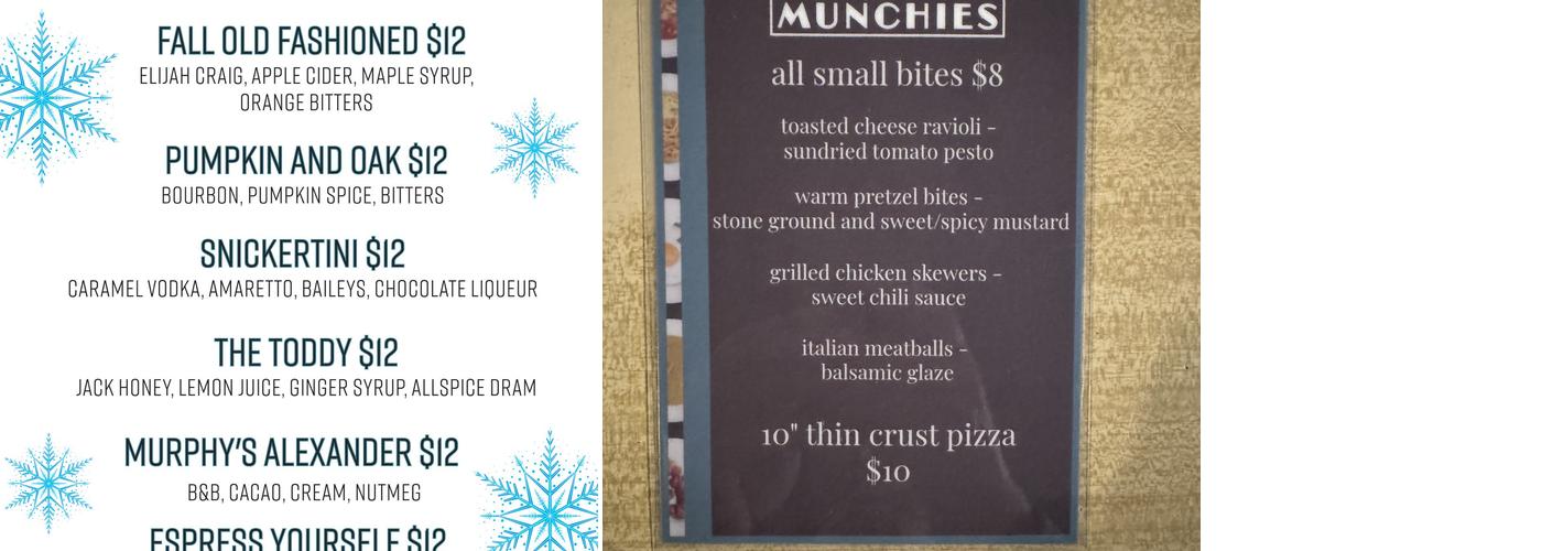 Murphy's Tavern Menu