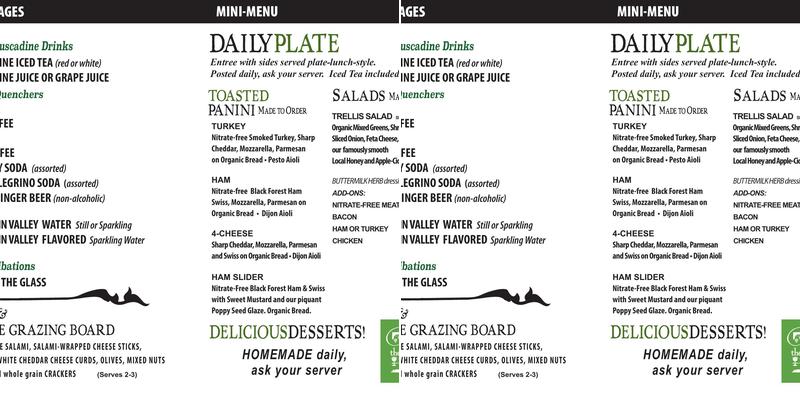 Post Winery, Inc Menu