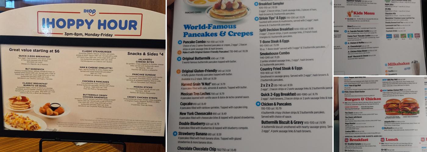 IHOP Menu