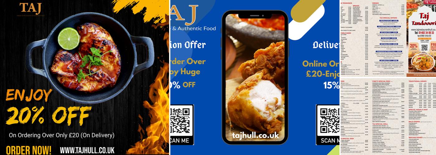 Taj Tandoori Hull Menu