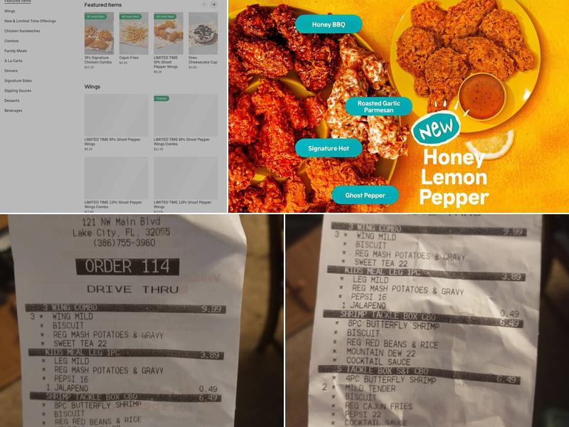Popeyes Louisiana Kitchen Menu
