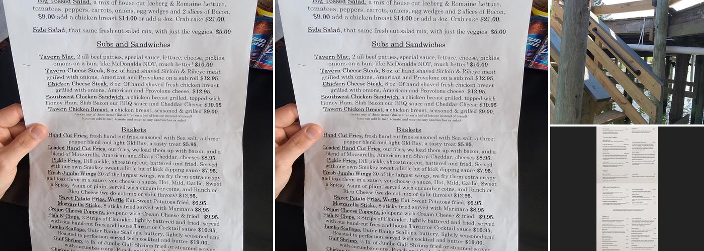 Coles Point Tavern Menu