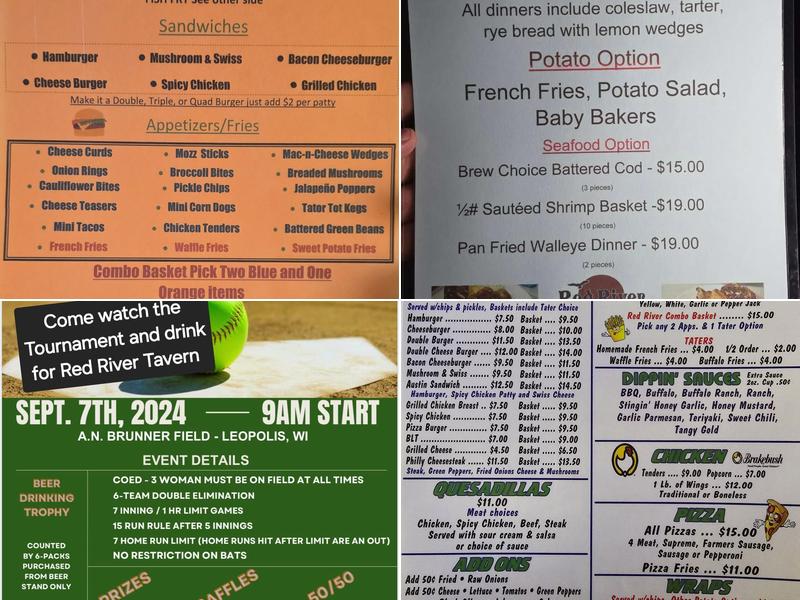 Red River Tavern Menu