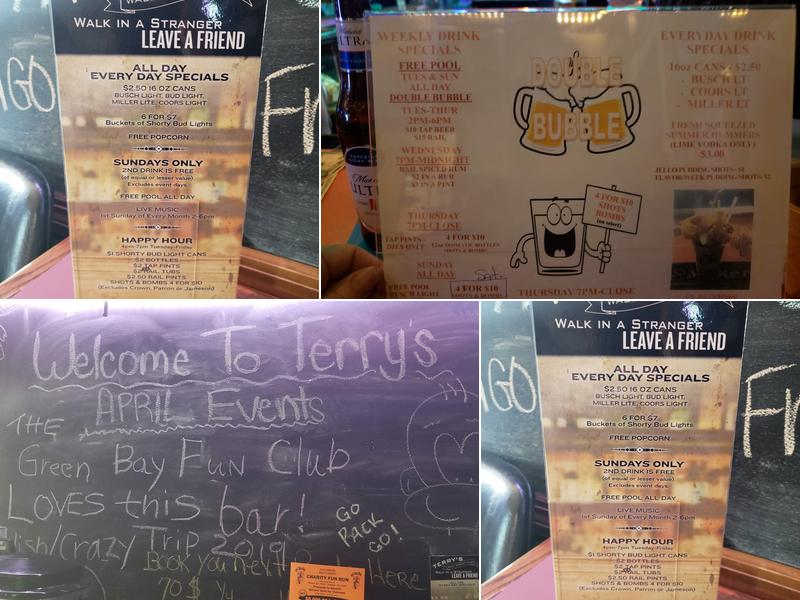 Terry's Wall St Pub And Grill Menu