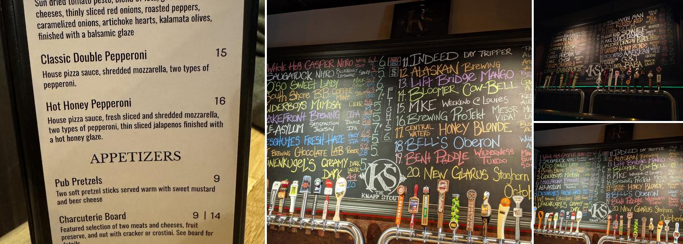 The Knapp Stout Menu