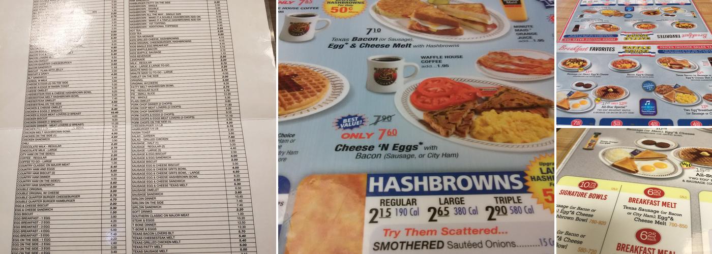 Waffle House Menu