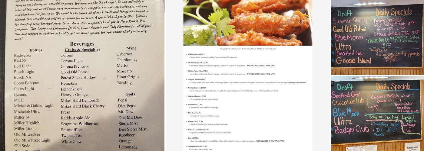 The Crooked Oar Menu