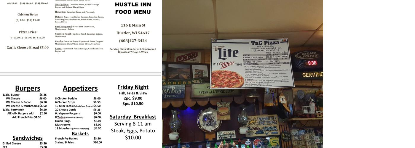 Hustle Inn Menu