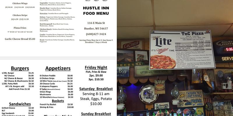 Hustle Inn Menu