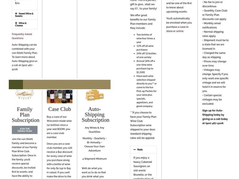 Von Stiehl • Winery • Distillery • Cidery Menu