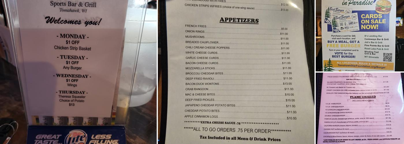 Silverado Co Menu