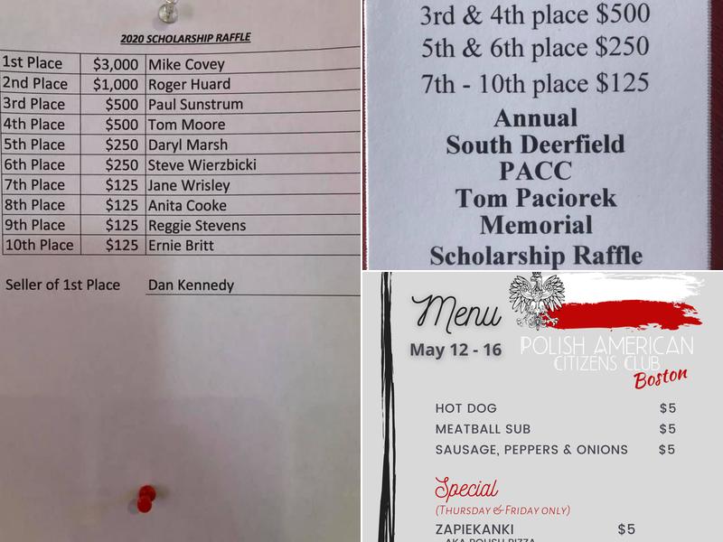 Polish American Citizen's Club Menu