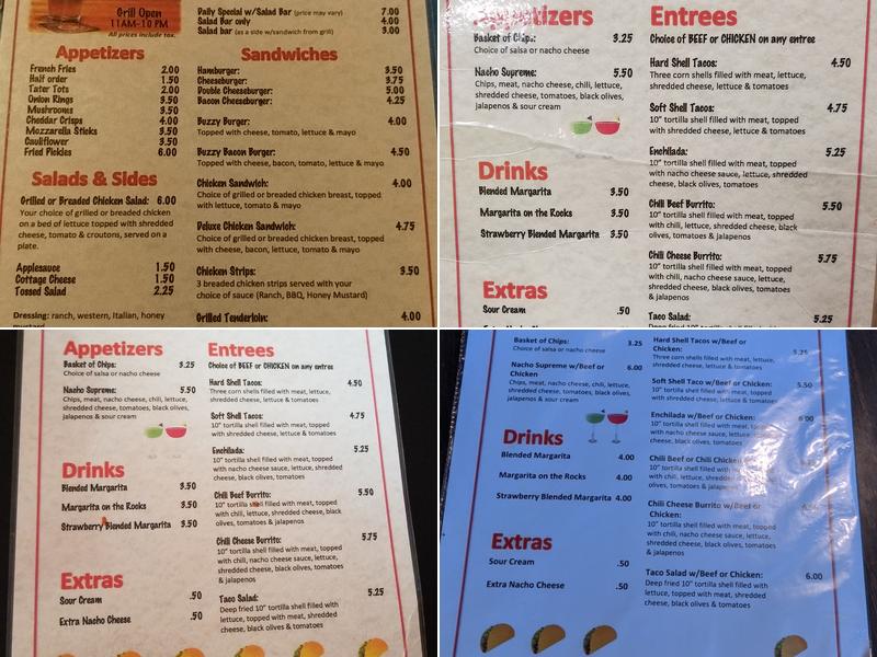 Buzzy's Menu