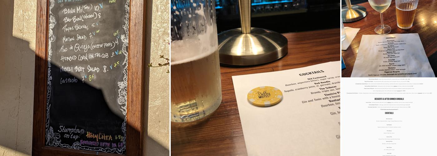 The Billy Motel & Bar / ISH Kitchen Menu