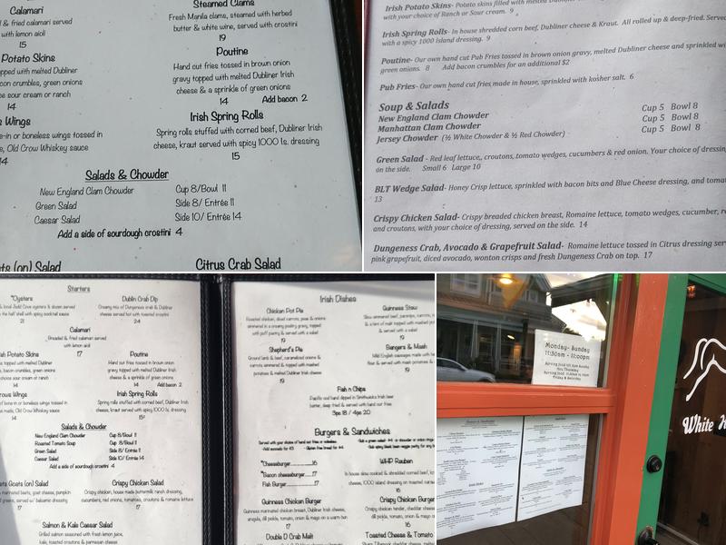 The White Horse Pub Menu