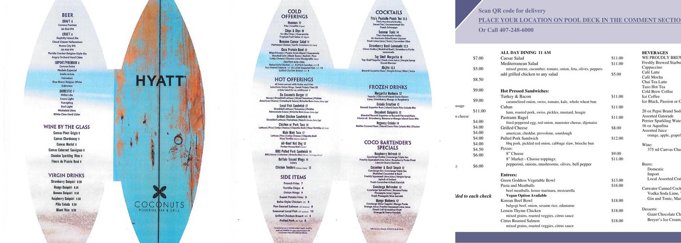 Rocks Menu