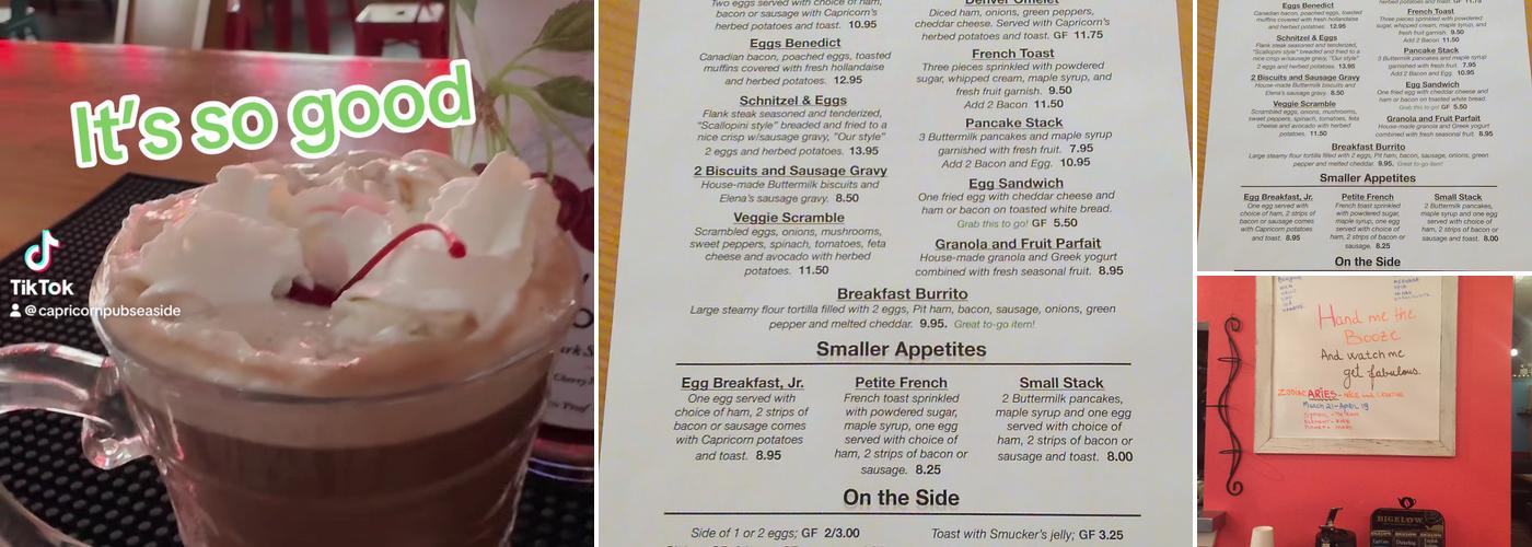 Capricorn Pub and Fine Foods Menu