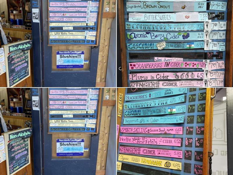 BoatHouse CiderWorks Menu