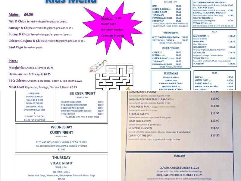 Plume Of Feathers Menu