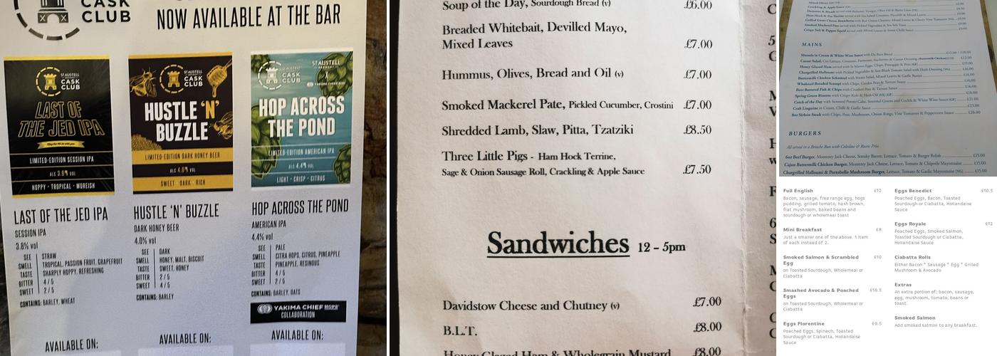 Plume of Feathers Menu