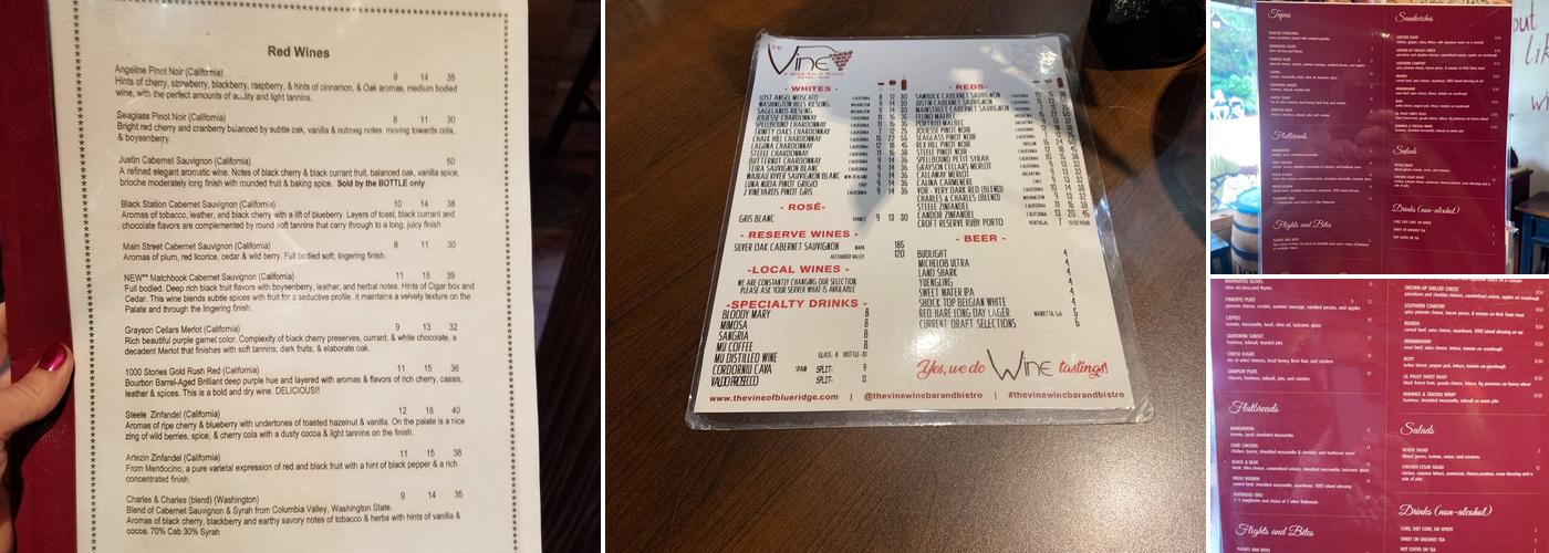 Vine Menu