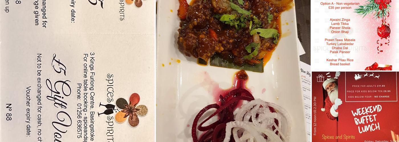 Spices and Spirits Menu