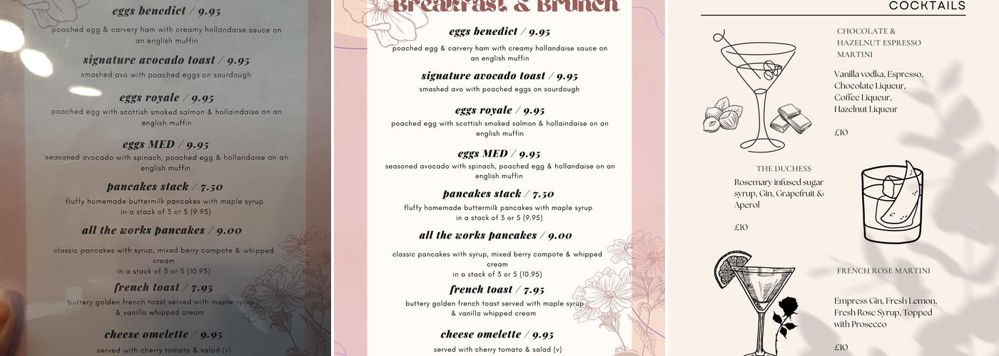 M.E.D Coffee & Movement Menu