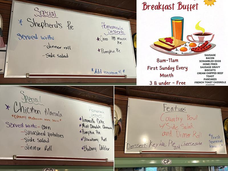Colley Pub Menu