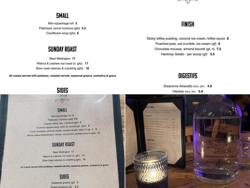 The Spread Eagle Menu