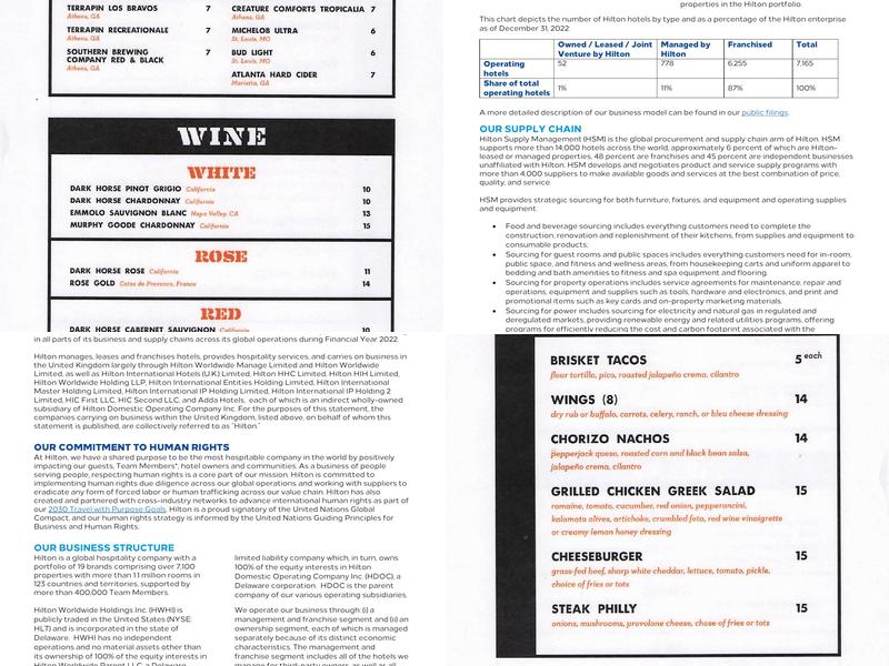 The Foundry Menu