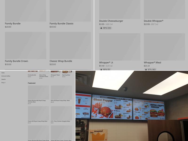Burger King Menu