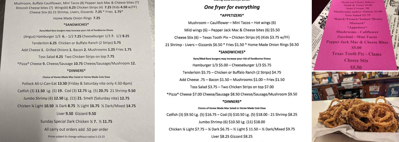 Old Mill Tavern Menu