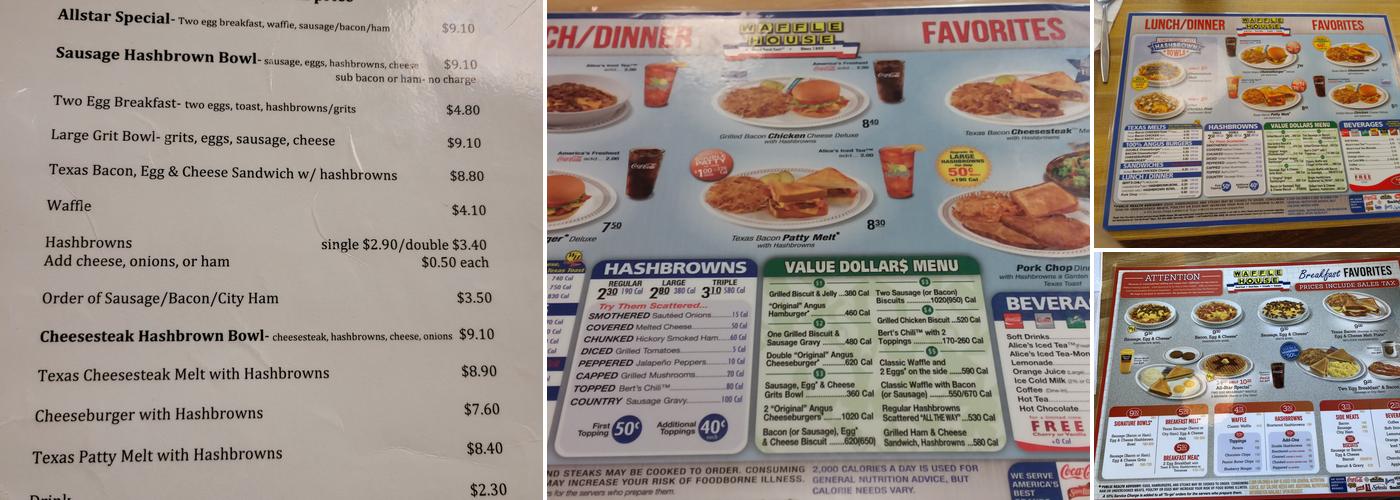 Waffle House Menu