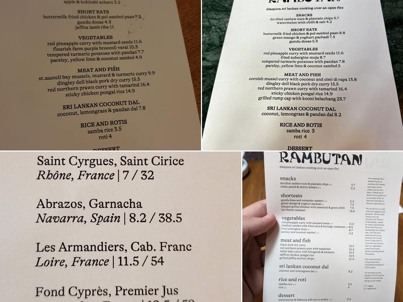 Rambutan Menu