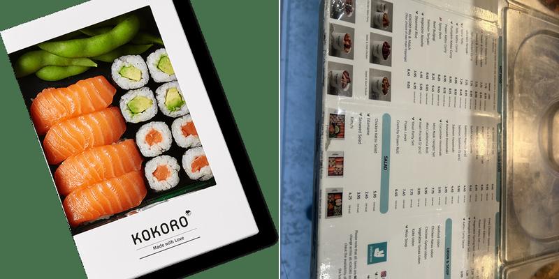 Kokoro Gloucester Menu