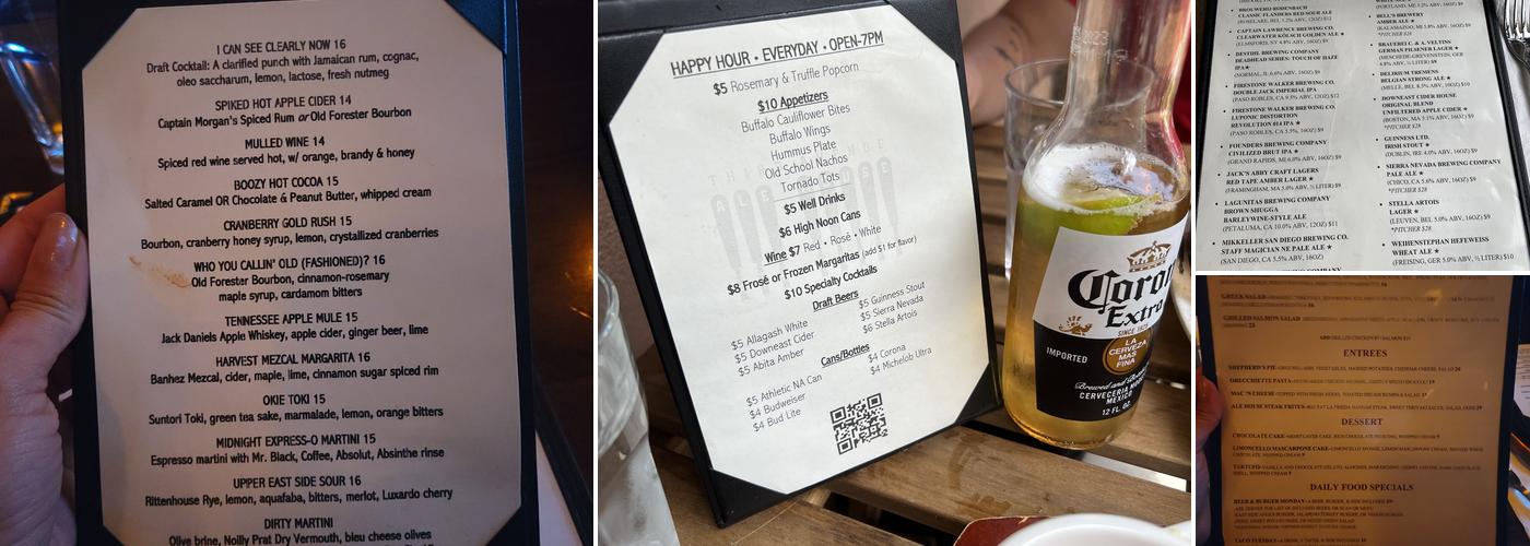 Third Avenue Ale House Menu