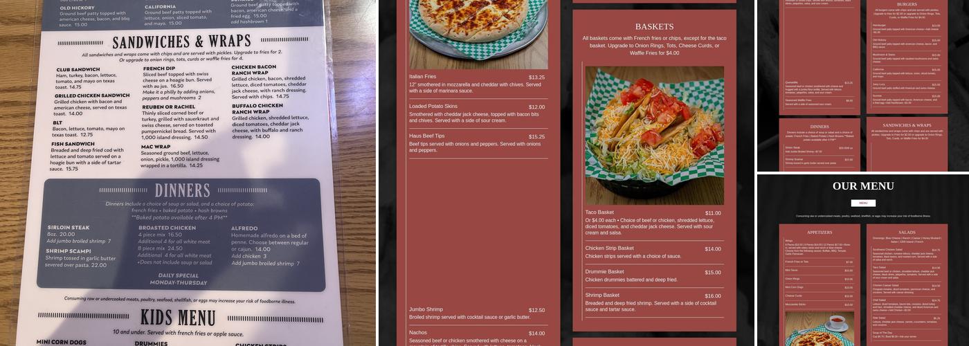 Stein Haus Menu