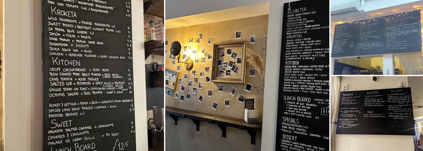 Bar Kroketa Menu