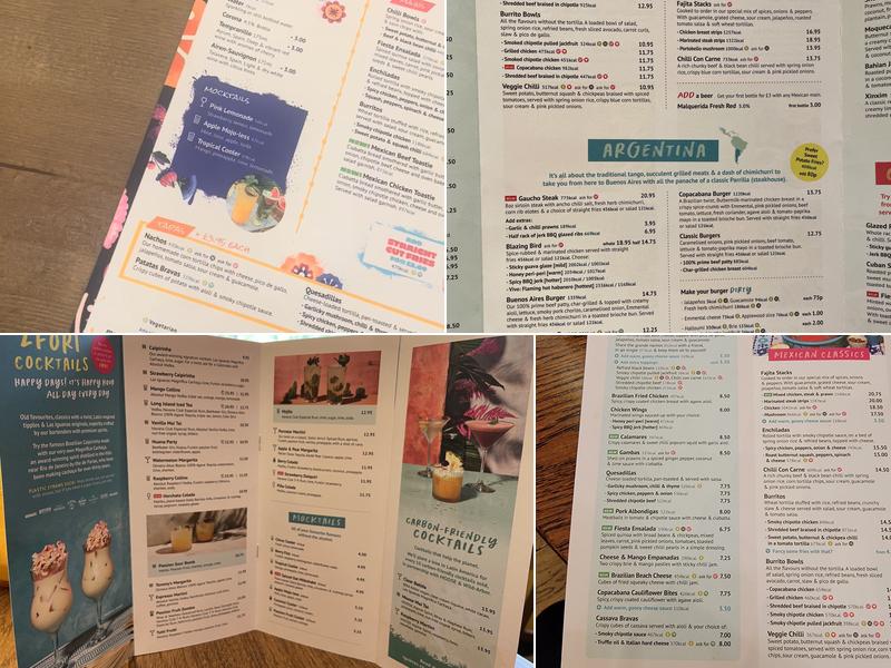 Las Iguanas - Ealing Menu