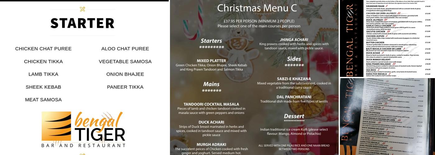 Bengal Tiger Restaurant - Old Street, Shoreditch - EC1 Menu