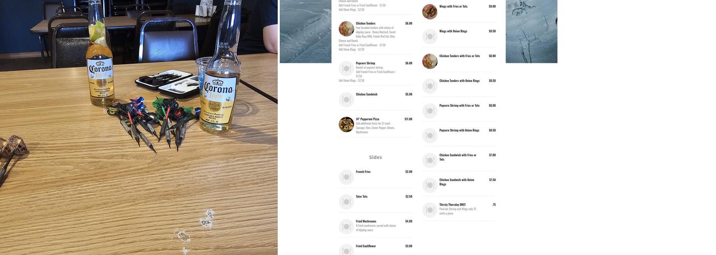 Lewiston Fun Ones Menu