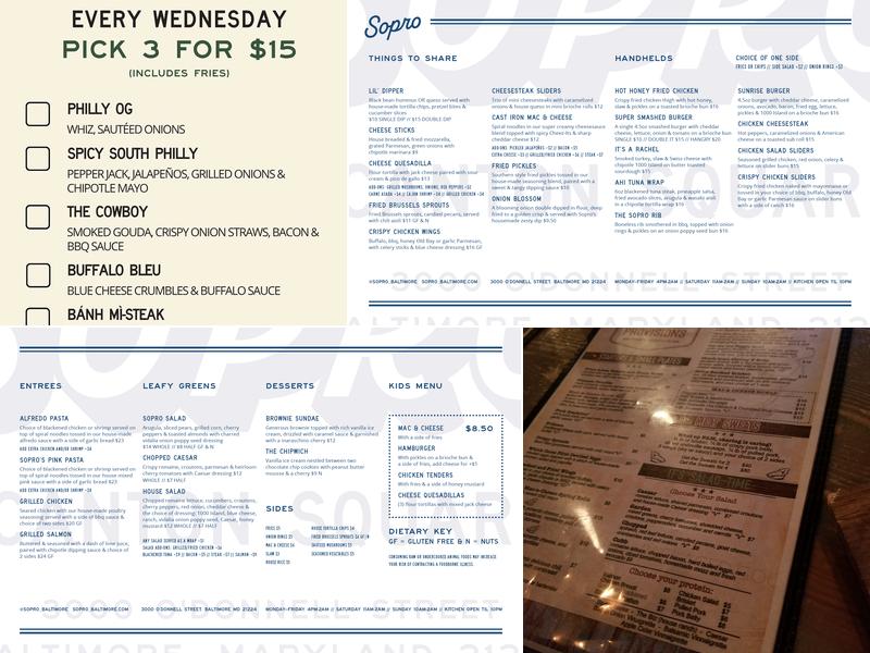 Sopro Menu
