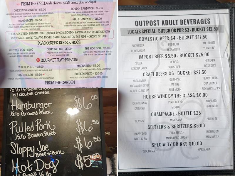 Paradise At The Outpost Menu