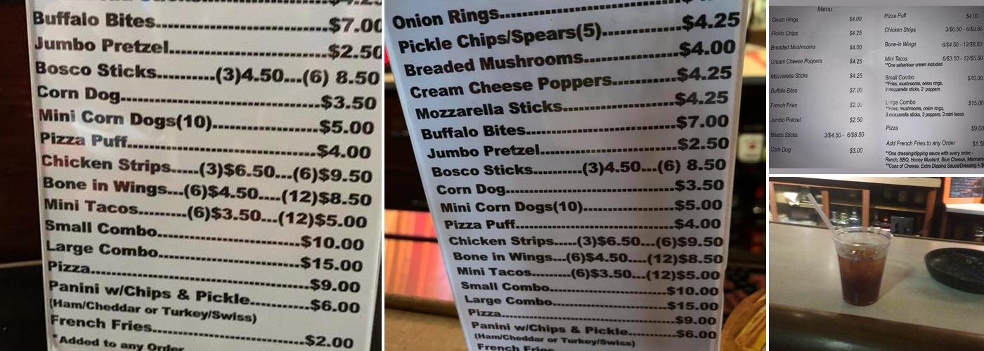 Hill Top Tavern Menu